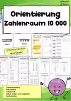 Vorschau - Arbeitsblätter - Zahlenraum 10 000 – Arbeitsblätter zur Orientierung | Klasse 4 - Deckblatt