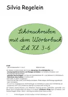 Vorschau - Arbeitsblätter - Schönschreiben mit dem Wörterbuch LA, Kl. 3 - 6 - Deckblatt