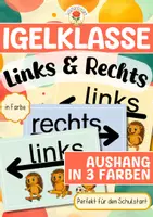 Vorschau - Poster - Igelklasse - Aushang Links & Rechts - Deckblatt