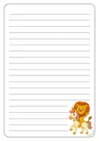 Vorschau - Arbeitsblätter - Löwenklasse - Briefpapier - Seite 1