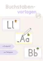 Vorschau - Arbeitsblätter - Buchstaben - Vorlage zum Nachspuren oder kneten (Druckschrift) - Deckblatt
