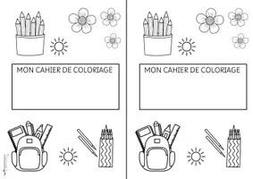 Aperçu - Feuilles d'exercices - Mon cahier de coloriage - 1er semestre - Page de couverture