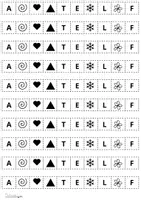 Aperçu - Feuilles d'exercices - fiche exercice - trier lettre/symbole - différents niv. - Page 1
