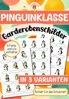 Vorschau - Bildkarten - Pinguinklasse - Garderobenschilder - Deckblatt