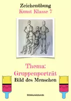 Vorschau - Arbeitsblätter - Zeichenübung - Gliederpuppen als Gruppenporträt - Deckblatt