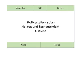Vorschau - Stundenentwürfe - Jahresplan Stoffverteilungsplan - Sachunterricht (Klasse 1-4) - Sparpaket - Seite 1