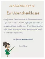 Vorschau - Poster - Klassendienste für die Nilpferdklasse - Druckschrift - Seite 1
