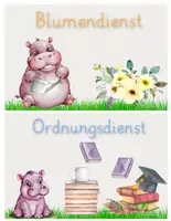 Vorschau - Poster - Klassendienste für die Nilpferdklasse - Druckschrift - Seite 2