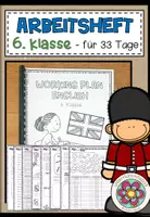 Vorschau - Arbeitsblätter - Arbeitsheft / Arbeitsplan / Übungsheft bei Schulschließung ENGLISCH 6. Klasse für 33 Tage - Deckblatt