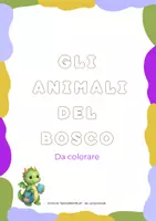 anteprima - Materiale per pittura e bricolage - Pagine da colorare "Gli animali del bosco" - Pagina di copertina