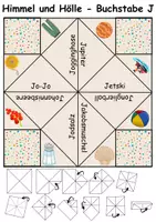 Vorschau - Spiele - Himmel und Hölle Buchstabe J - DaZ/DaF, Deutsch (falten/basteln) - Seite 2