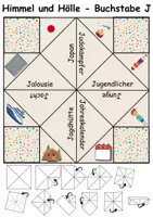 Vorschau - Spiele - Himmel und Hölle Buchstabe J - DaZ/DaF, Deutsch (falten/basteln) - Seite 3