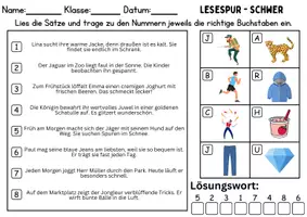 Vorschau - Spiele - Lesespur / Leserätsel Thema Buchstabe J - DaZ/DaF, Deutsch - Seite 3