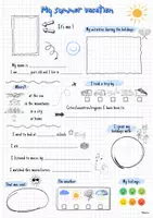 Vorschau - Arbeitsblätter - Sketchnotes: My summer vacation - Seite 1