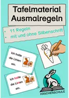 Vorschau - Poster - Tafelmaterial: 11 Ausmalregeln - mit und ohne Silbenschrift - Deckblatt