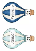 Vorschau - Anderer Materialtyp - Geburtstagskalender Heißluftballon Pinguinklasse - Seite 1