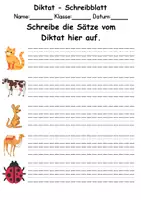 Vorschau - Test - GRATIS - Diktat Thema Buchstabe K - DaZ/DaF, Deutsch (Klasse 1 bis 4) - Seite 2