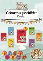 Vorschau - Bildkarten - Geburtstagsschilder / Geburtstagsaufsteller Koala - Deckblatt
