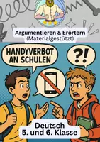 Vorschau - Arbeitsblätter - Handyverbot in der Schule – Argumentieren - Deckblatt