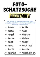Vorschau - Unterrichtsreihen - GRATIS Foto-Schatzsuche Buchstabe K - DaZ/DaF, Deutsch (Klassenspiel) - Seite 1