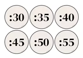 Vorschau - Mal- und Bastelvorlagen - Uhr lesen lernen Beschilderung - Seite 2