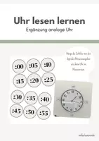 Vorschau - Mal- und Bastelvorlagen - Uhr lesen lernen Beschilderung - Deckblatt
