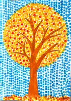 Vorschau - Stundenentwürfe - Kunst im Herbst: "Herbstbaum in Punkten" Pointillismus mit Georges Seurat - Seite 1