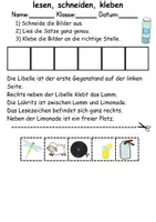 Vorschau - Spiele - Buchstabe L Leserätsel - Lesen, schneiden, kleben - DaZ/DaF, Deutsch, Sachunterricht - Seite 3