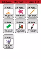 Vorschau - Spiele - Ich habe, wer hat? (Buchstabe L) 1. Klasse Deutsch, DaZ/DaF - Wortschatz Förderung, Hörverstehen, Leseverstehen - Gruppenspiel - Seite 3