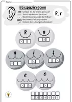 Vorschau - Arbeitsblätter - Buchstabeneinführung R - Buchstabe R - Hörspaziergang R mit Differenzierung - Seite 2