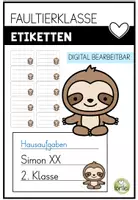 Vorschau - Arbeitsblätter - Materialpaket - Gesamtpaket - Faultierklasse – wachsendes Bundle - Seite 1