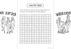 Vorschau - Mal- und Bastelvorlagen - Mini-Lapbook Schulstart - Schuljahresanfang Ferien Sommer - Seite 1