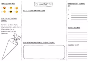 Vorschau - Mal- und Bastelvorlagen - Mini-Lapbook Schulstart - Schuljahresanfang Ferien Sommer - Seite 2