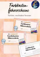 Vorschau - Bildkarten - Farbkastenführerschein - Positive Verstärkungskärtchen - Deckblatt