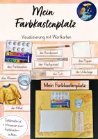 Vorschau - Mal- und Bastelvorlagen - Mein Farbkastenplatz - Visualisierungen zum Aufbau - Deckblatt