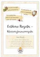 Vorschau - Poster - Goldene Regeln - Klassenzimmerregeln - Deckblatt