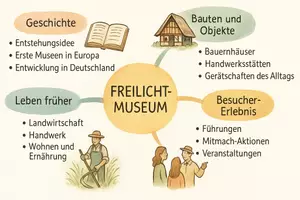 Vorschau - Arbeitsblätter - AB mit Fragen zum Thema "Freilichtmuseum" + Lösungsblatt + Mindmap + Infografik - Seite 2