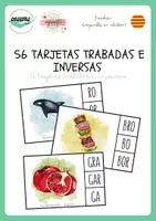 Vista previa - Tarjetas / Manipulativos - 56 TARJETAS SÍLABA TRABADA E INVERSA - Portada