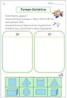Vorschau - Arbeitsblätter - Materialpaket Geometrie 1.–2. Klasse | Ebene Figuren, Tangram, Formen & Körper | Geometrische Formen erkennen, zeichnen & gestalten - Seite 1