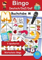 Vorschau - Spiele - Wortschatz Bingo - Buchstabe M (Klasse 1 und 2) - Deckblatt