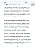 Vorschau - Arbeitsblätter - Kurzgeschichten - Kreative Version - Seite 1