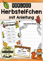 Vorschau - Arbeitsblätter - Herbst-Elfchen schreiben (Grundschule Klasse 2–3) – Arbeitsblatt mit Anleitung für kreatives Schreiben im Deutschunterricht - Deckblatt