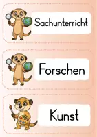 Vorschau - Bildkarten - 50 Erdmännchen Stundenplankarten - Seite 3