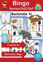 Vorschau - Spiele - Wortschatz Bingo - Buchstabe N (Klasse 1 und 2) - Deckblatt