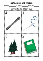 Vorschau - Arbeitsblätter - Ausschneiden und kleben Buchstabe N - Wortschatz basteln Feinmotorik (Grundschule) - Seite 3