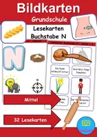 Vorschau - Unterrichtsreihen - Materialpaket - Buchstabe N XXL Paket Wortschatzpaket - DaZ/DaF, Deutsch, Sachunterricht (Grundschule) - Seite 1