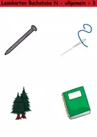 Vorschau - Spiele - Lesekarten/Bildkarten Buchstabe N mittelschwer - DaZ/DaF, Deutsch (Grundschule) - Seite 3