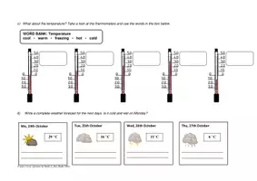 Vorschau - Arbeitsblätter - Weather and climate (Englisch Wochentage und Wetter) - Deckblatt