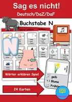 Vorschau - Spiele - Sag es nicht Buchstabe N - DaZ/DaF, Deutsch (Spiel) - Deckblatt