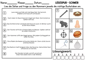 Vorschau - Spiele - Lesespur / Leserätsel Thema Buchstabe N - DaZ/DaF, Deutsch - Seite 3